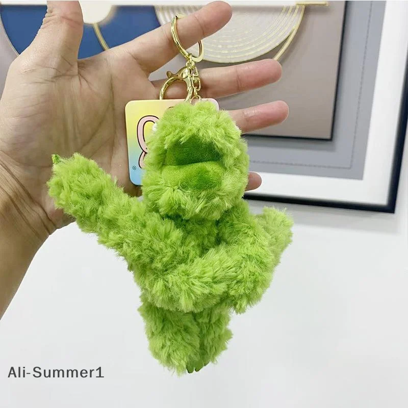 【E】신상품 바오바오와 인형 플러시 토이 펜던트 키체인 커플 인형 학교 가방 펜던트 선물 인형