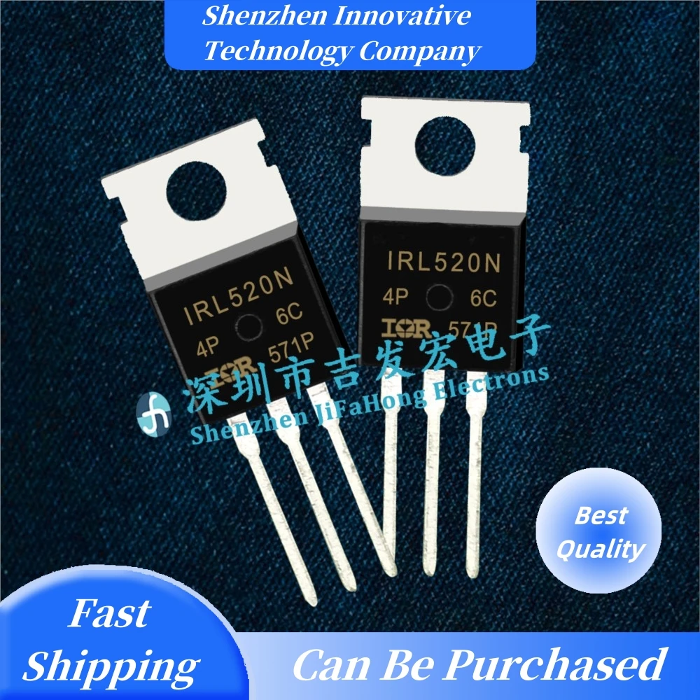 10PCS IRL520N  TO-220 MOS 100V 10A  10Best Quality   Fast Shipping In Stock