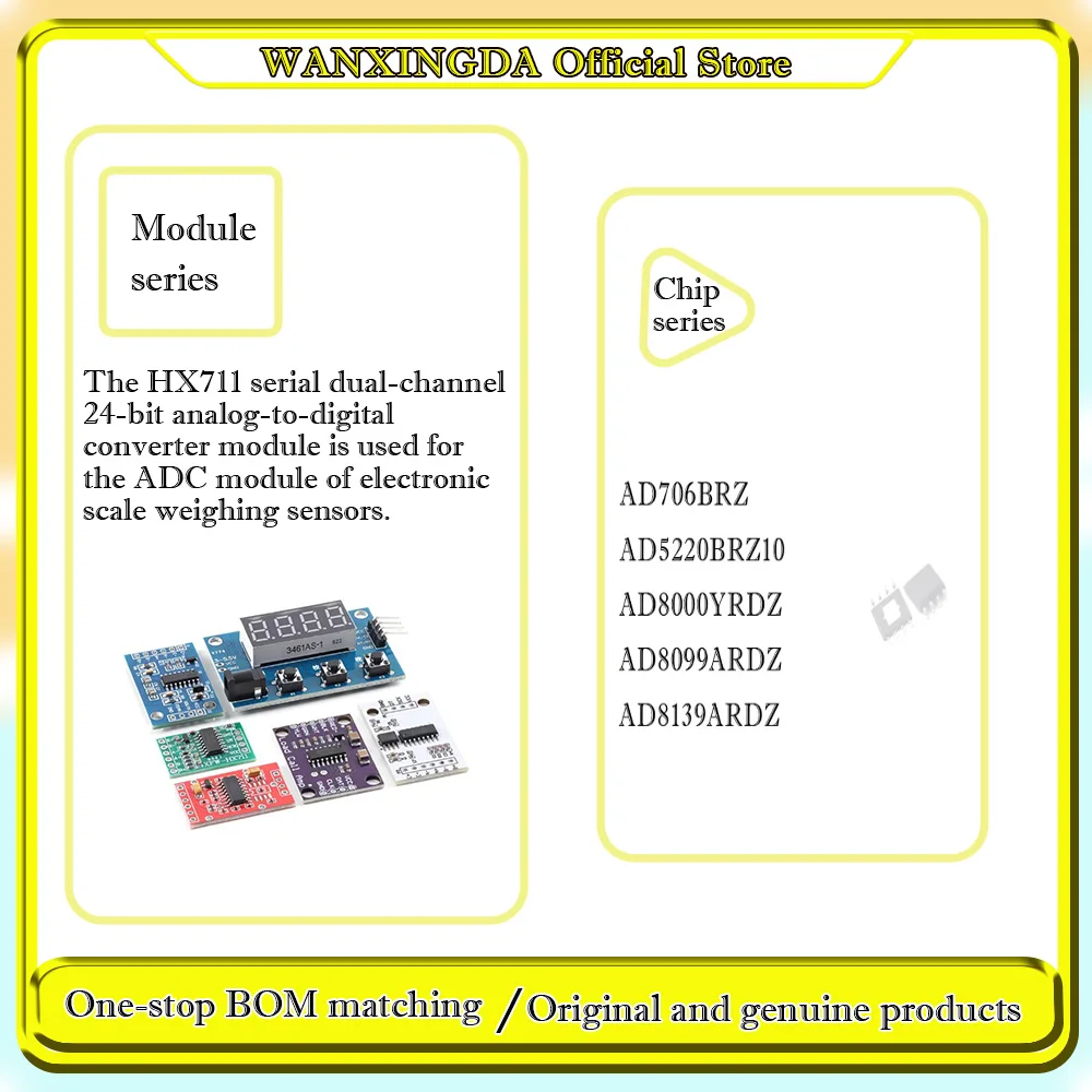 

AD5220BRZ10 AD8000YRDZ AD8099ARDZ AD8139ARDZ AD706BRZ HX711 24-Bit Analog-to-Digital Converter Module Phone case