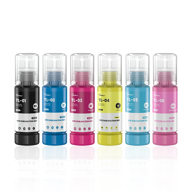 TUOLI TL-X9 Ink 6-Colors 6-bottles as A Set for DIY Phone Case Printing Machine /3D Sublimation Machine Protecting Case DIY Use
