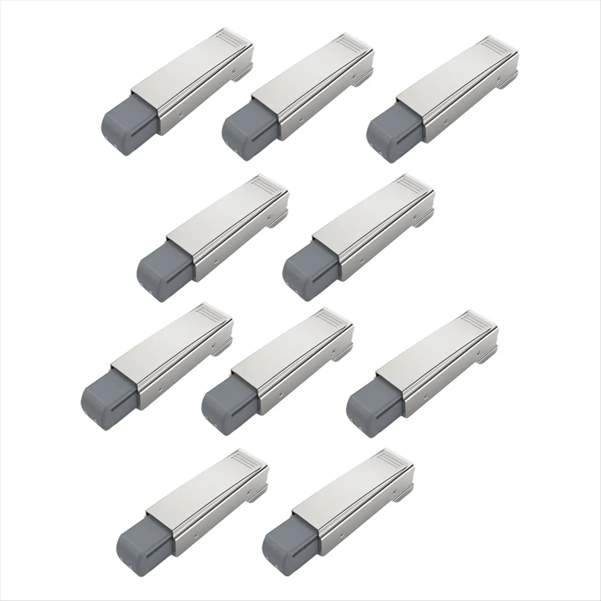 HITL 10 Pack Soft Close Motion Damper Mechanism for Full Overlay Hinges, Smooth Slow Straight-Arm, Clip Top Retrofitting