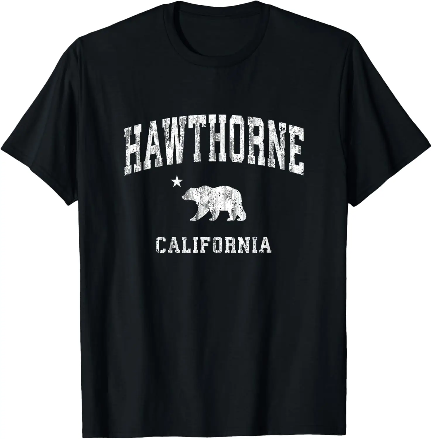 Hawthorne California CA Vintage Distressed Sports Design T-Shirt