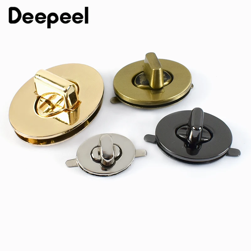 2sets 23-46mm Metal Twist Locks for Bags Handbag Closure Lock Snaps Purse Clasp Latch Buckles DIY Handmade Hardware Accessories