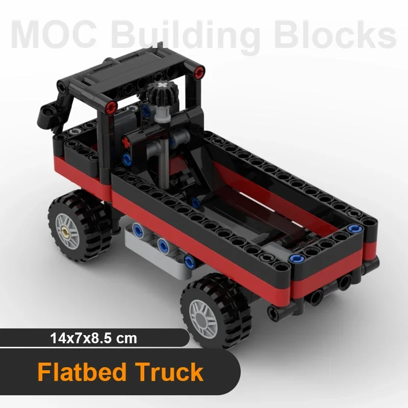 Stuurwagen Bouwstenen Losse Onderdelen Pickup Model MOC Bricks Kid DIY Technisch Gemodificeerd Transportvoertuig Assemblage Speelgoed