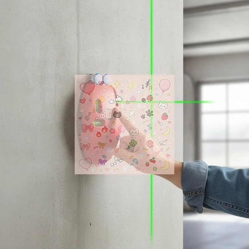 Mouse Shape Laser Level 90 Degree Right Angle Laser Line Level Strong Magnetic Base For Wall Hanging Construction Layout