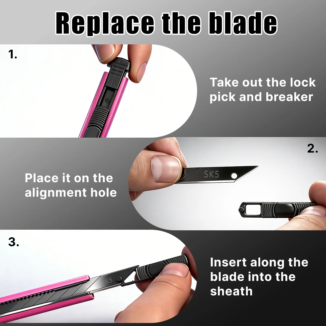 Stationery Utility Knife Metal 30° Small Paper Cutter Self-Locking Design For Unboxing CUT TOOL Art Supplies Blade 9MM