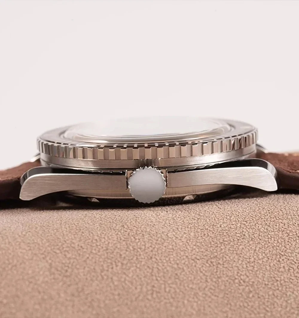 Hruodland F025 2026 جديد ريترو الرجال التلقائي ساعات آلية NH35 الفولاذ المقاوم للصدأ حزام من الجلد الغوص reloj ساعة للرجال #3