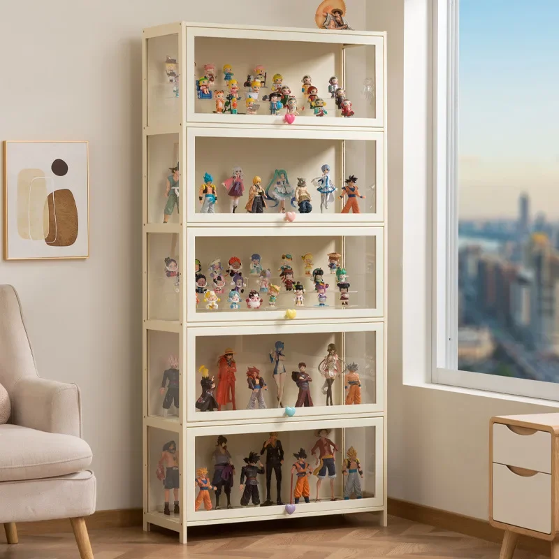 

Прозрачный акриловый пылезащитный витринный шкаф для моделей Lego, коллекционных фигурок, игрушек и коробок-сюрпризов, для домашнего использования, в кремовом стиле.