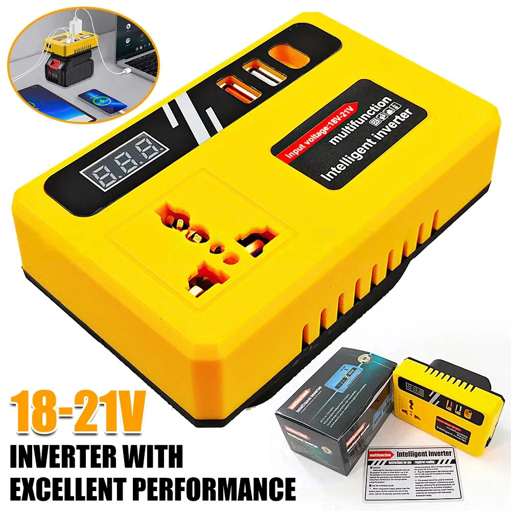 DC18V to AC 220V 150W Battery Inverter Power Inverter for Dewalt 18V 20V Battery