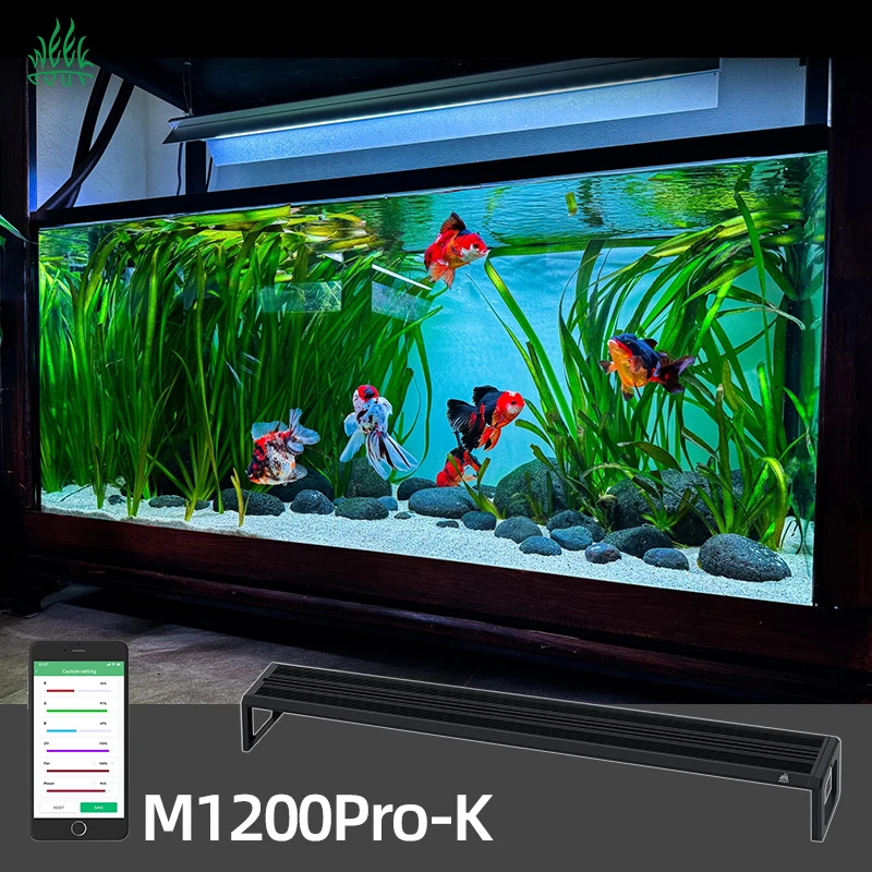 M1200K PRO  M Series APP Control Centimetri Led Acquario Light with Setting Memory Function 100w 120cm Led Aquarium
