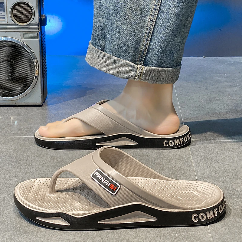 Sommermode Herren Hausschuhe Outdoor Sport Flip Flops Wandern Reisen Baden Park Freizeitkleidung, bequem atmungsaktiv rutschfest – Detail 12