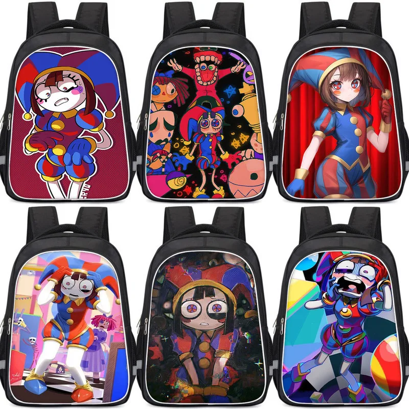 

16 Inch The Amazing Digital Circus Backpack Outdoor Sport Travel Mochila Cartoon Double Layer Schoolbags For Girl Boy Bookbag