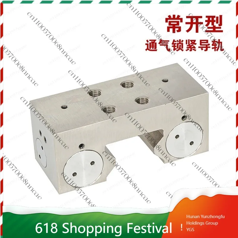 Rail Type Pneumatic Parallel Gripper, Normally Open with Limit Locking Block for Automation Pick & Place