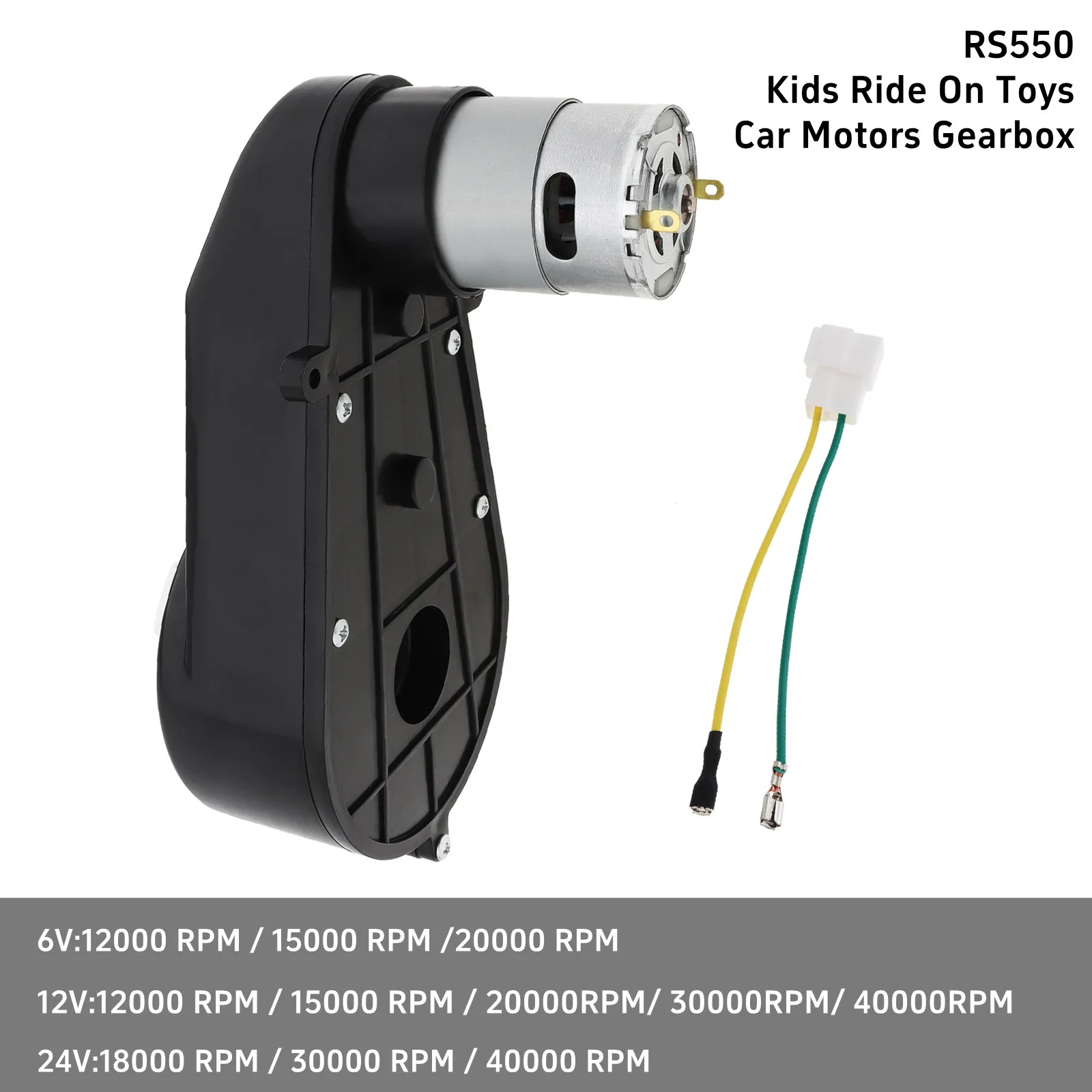 RS550 6/12V RS 555 24V Kids Ride On Toys Car DC Motors Gearbox Children Car Wheels Gearbox Micro Motor for Remote Control Car