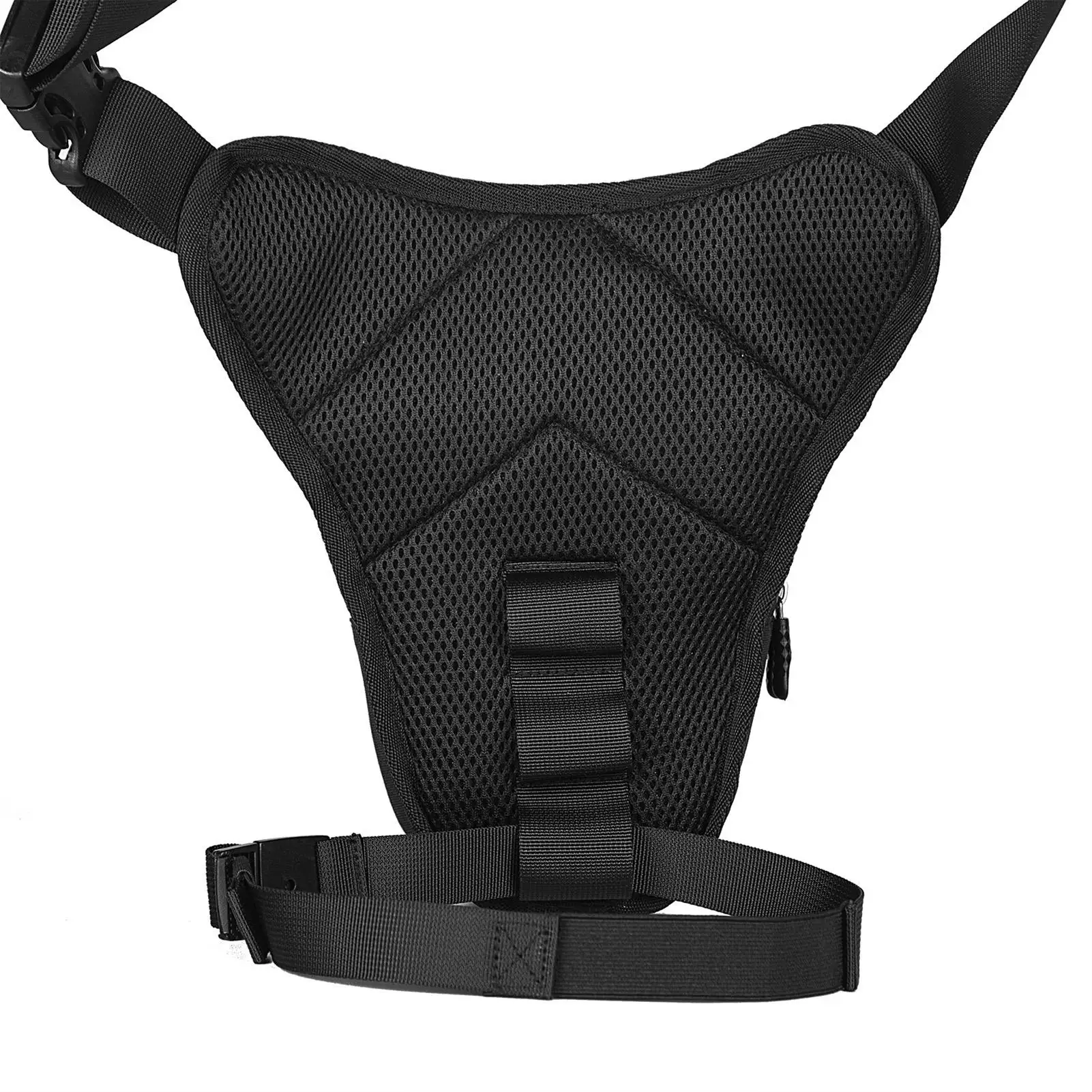 Motorcycle Leg Bag Waterproof Adjustable Fanny Pack Shoulder Thigh Bags with Zipper for Cycling Hiking Travel Outdoor Bike