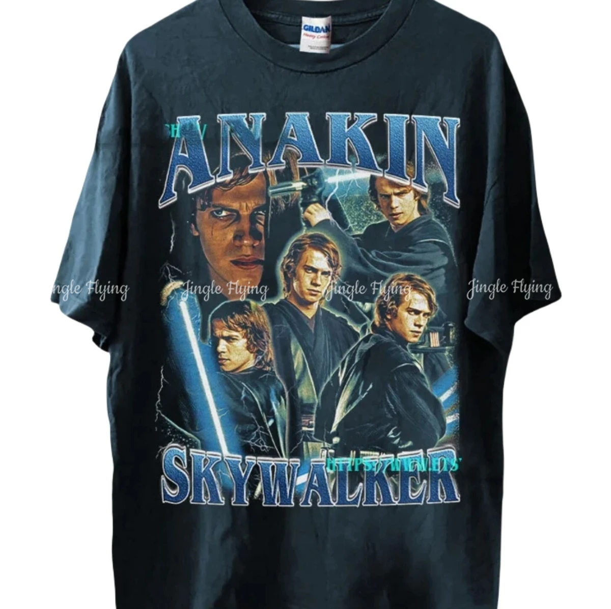 Футболка Anakin Skywalker, винтажная классическая, 90 дюймов, топ с графическим принтом, унисекс