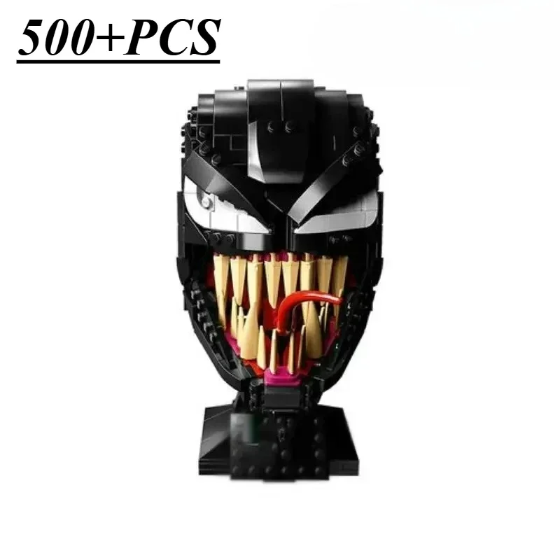 Brinquedos quentes marvel super-heróis moc veneno capacete blocos de construção tijolos compatível 76187 coleção modelo 76199 carnage crianças presentes