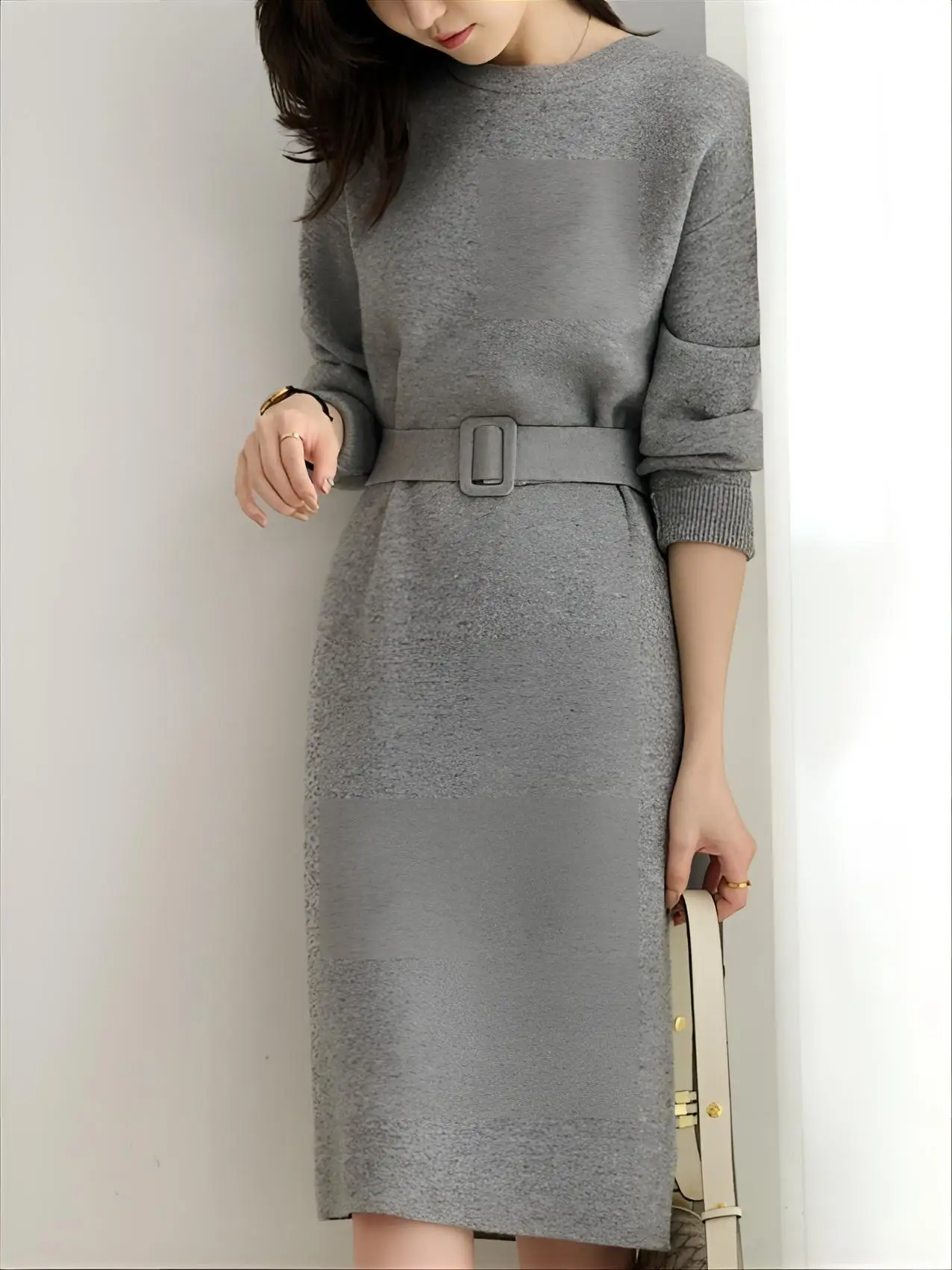 

Knee Length Pullovers For Woman Sweaters Jumpers Women Stretchy Three-Button Loose-Fit Clubwear Females Kintted Varsity-Striped