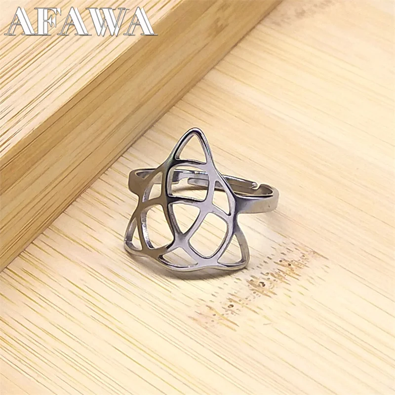 Irish Knot Finger Ring Stainless Steel Witch's Men/Women Silver Color Ireland Adjustable Rings Witch Jewelry nudo de bruja