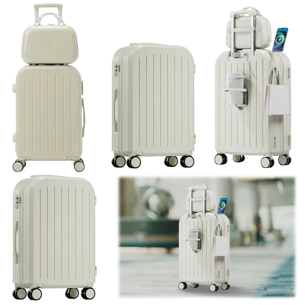 

12, 20, 24-дюймовый дорожный чемодан с вращающимися колесами, чемодан на колесиках, набор багажа, тележка на молнии, сумка для багажа, чехол с замком, одобренный TSA