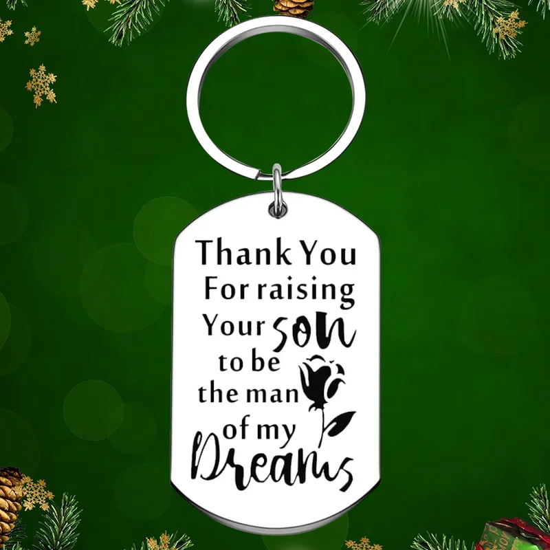 

Mother-in-law Gifts Keychain Pendant Thank You For Raising Your Son Key Chains Thanksgiving Day Gift