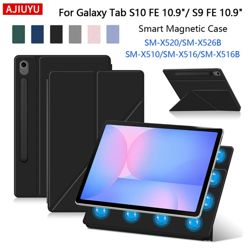 Funda de libro inteligente para Samsung Galaxy Tab S10 FE 10,9 ""2020 S9 funda para tableta de 11 pulgadas para Galaxy Tab S9 FE 10,9 funda con soporte magnético