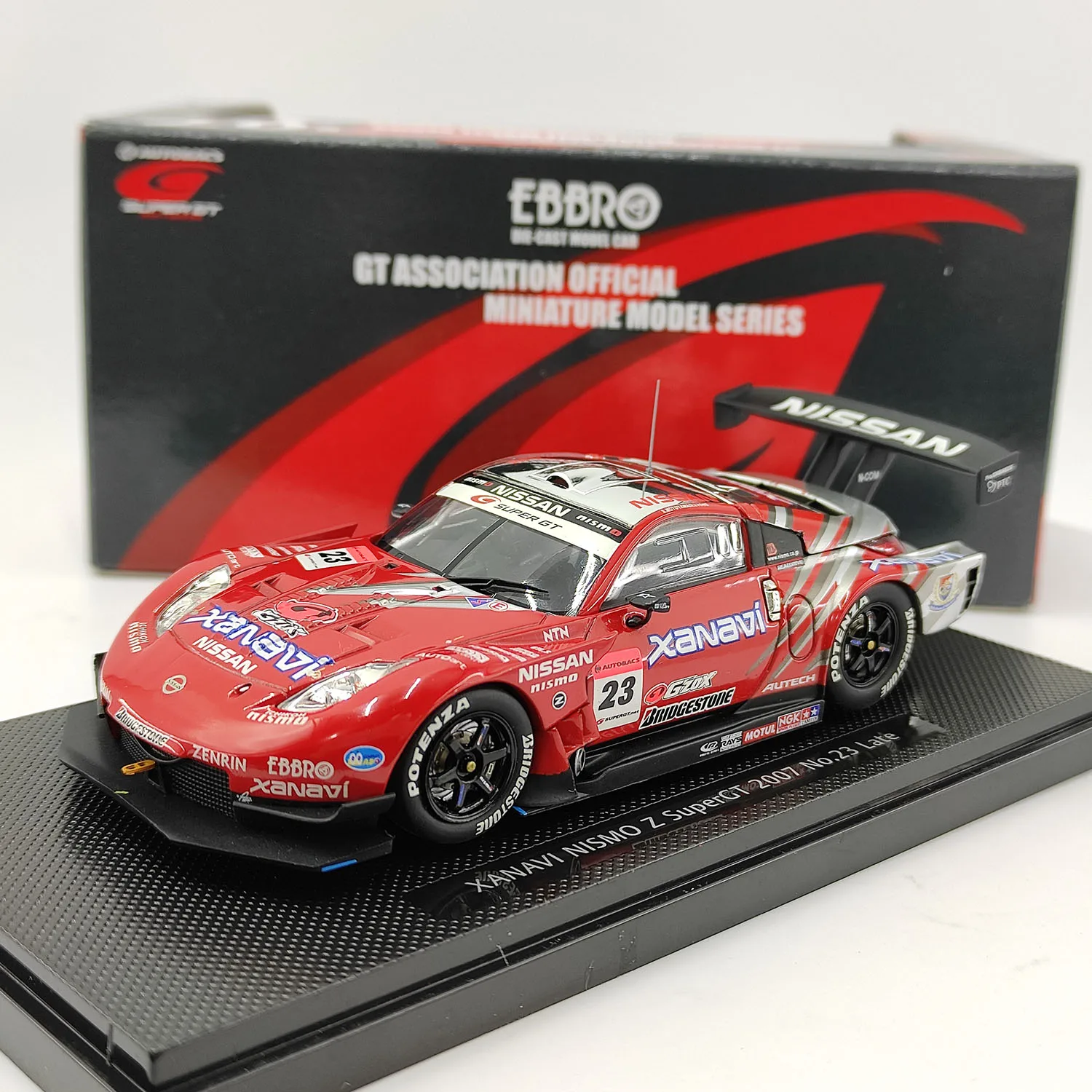 Diecast EBBRO 1:43 Scale XANAVI NISMO Z SuperGT 2007 #23 Alloy Car Model