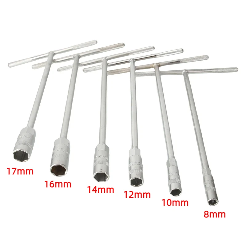 Industrial grade extended T-shaped hex wrench 8-17mm universal motorcycle electric scooter repair and maintenance tool