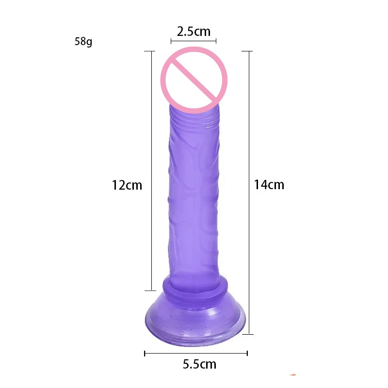 Crystal Jelly Realistic soft Dildo Penis Suction Cup Mini dicks Female Masturbation Erotic Cock Anal Sex Toys for Woman Lesbain