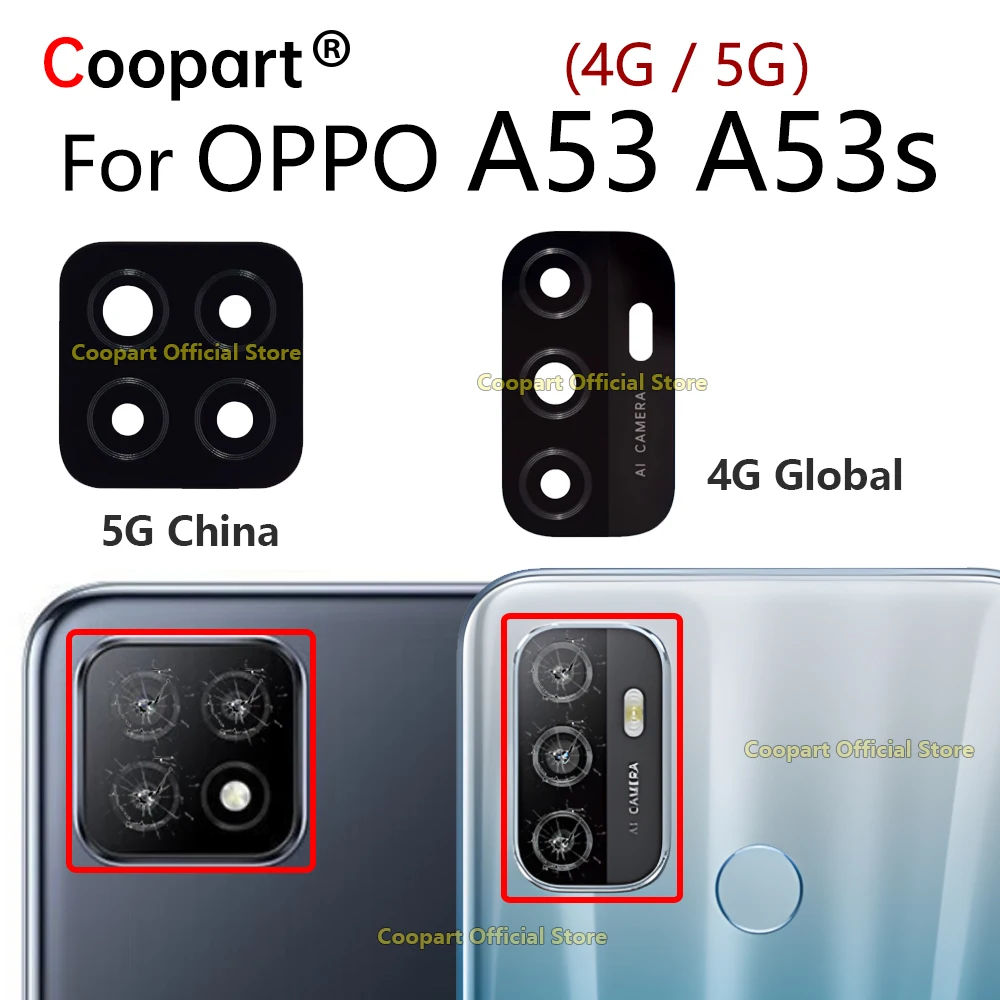 Rear Back Camera Glass Lens For OPPO A53 A53S 4G 5G Replacement With Adhesive Sticker