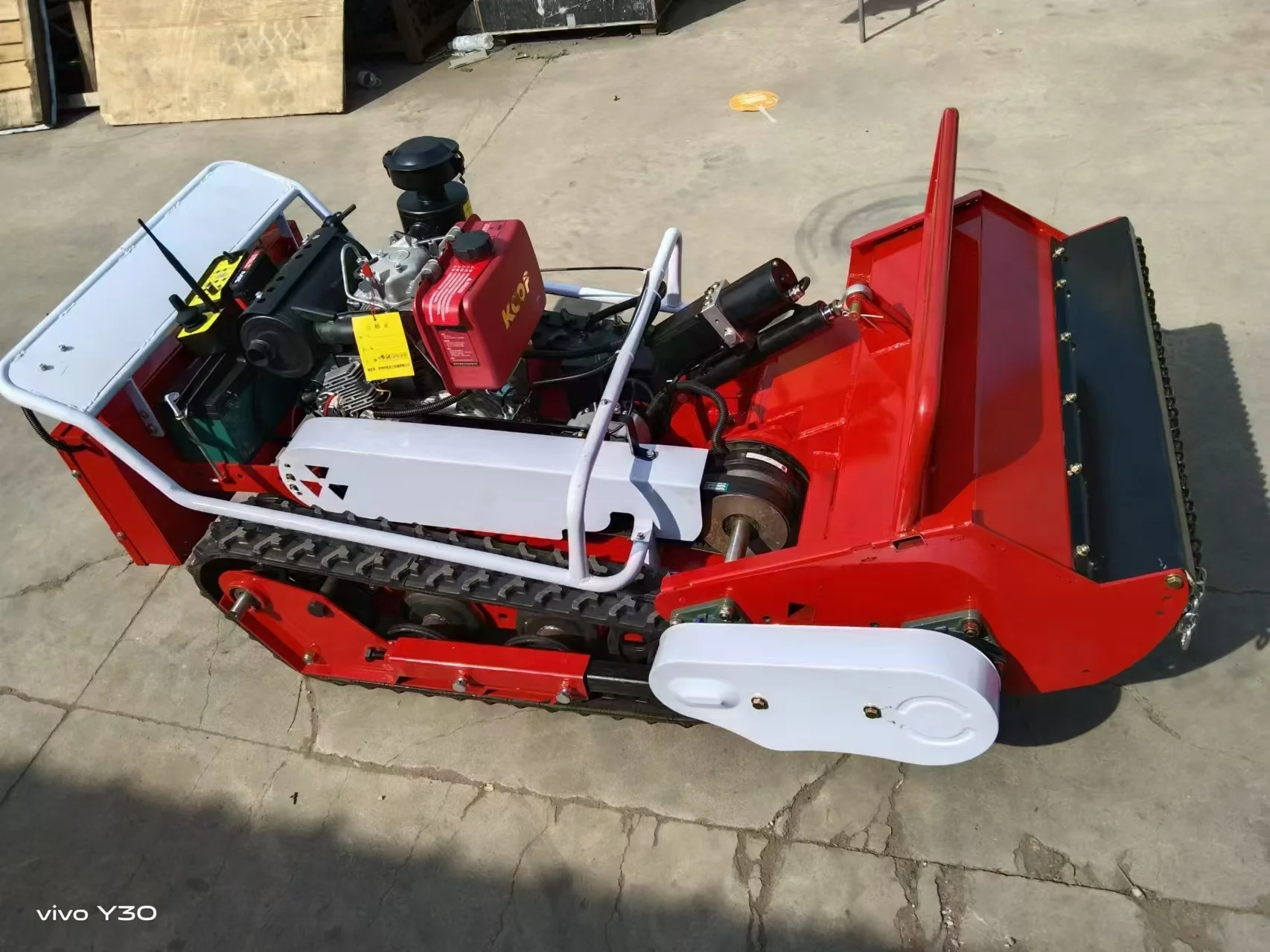 Remote Control Flail Mower Intelligent Front Mowing   Y Type Lawn Mower