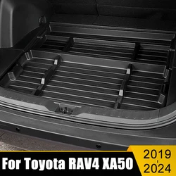 For Toyota RAV4 XA50 Hybrid 2019 2020 2021 2022 2023 2024 ABS Car Trunk Mat Rear Trunk Storage Cargo Tray Waterproof Pad Box