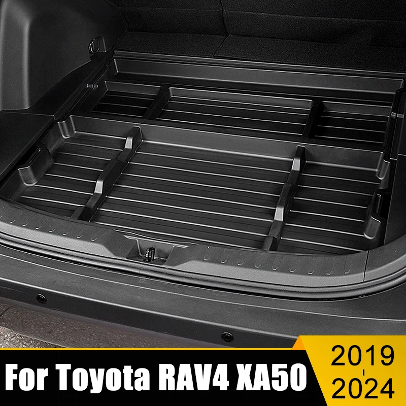 For Toyota RAV4 XA50 Hybrid  2019 2020 2021 2022 2023 2024 ABS Car Trunk Mat Rear Trunk Storage Cargo Tray Waterproof Pad Box