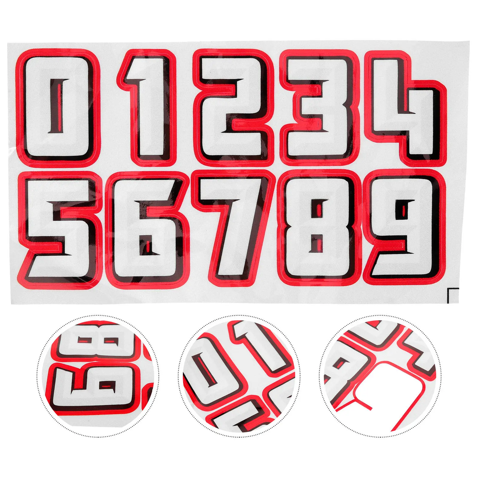 

10Pcs Number Stickers for Football Baseball Hockey Soccer Helmets Thick Non Residue Removable Sports Decals Decorative