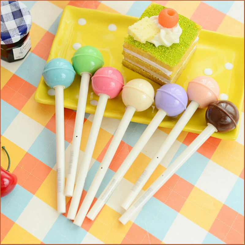 papelaria coreana colorido lollipop gel conjunto de canetas material escolar criativo kawaii presentes para estudantes atacado 01