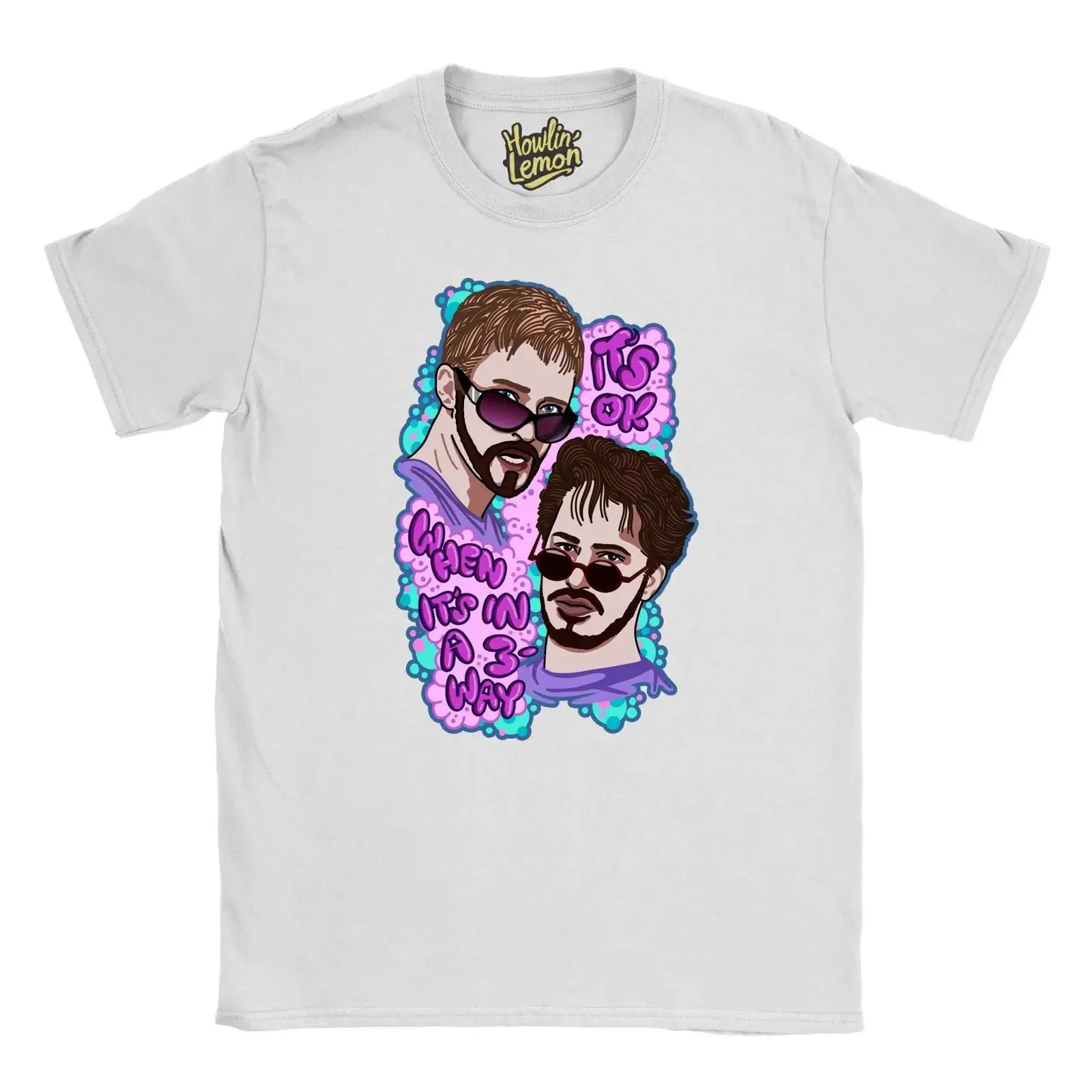 The Lonely Island Its Ok When In A Three Way T shirt vintage Washed Versatile Soft fashion Casual streetwear Stretched Unisex