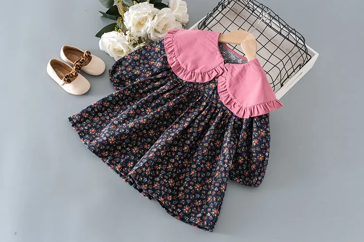 Spring fall toddler Girl kids Clothes baby Outfits Floral Dress costume for Girl Baby\'s Cloth 1-6 T child Birthday Dress dresses