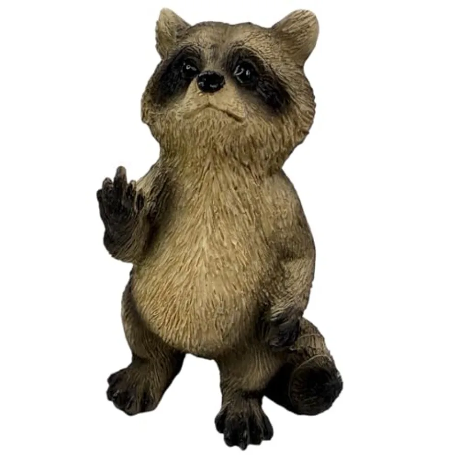 Estatuilla De mapache rude volteando el pájaro dando el dedo medio caprichoso De decoración divertida novedad regalo De mordaza