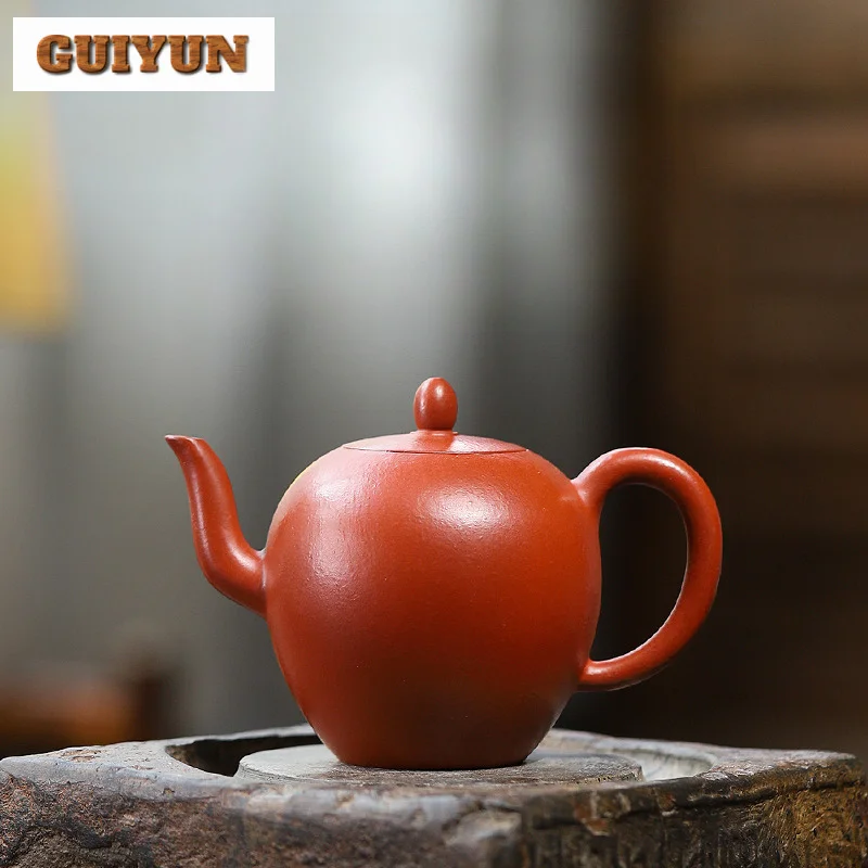 

240ML Elegant Yixing Purple Clay Teapot Handmade Beauty Shoulder Pot Raw Ore Zhu Mud Tea Maker Kettle Chinese Zisha Tea Set Gift