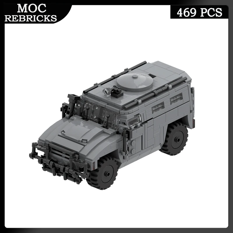 

WW2 Military Combat Weapons GAZ-2330 Vehicles MOC Building Block Series Personnel Carrier Educational Model Toys Brick Kid Gifts