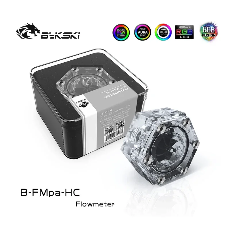 Bykski B-FMpa-HC,6-way Water Flow ,G1/4'' Thread with 4 Plugs, Water Cooling Flow,computer Cooling Kit