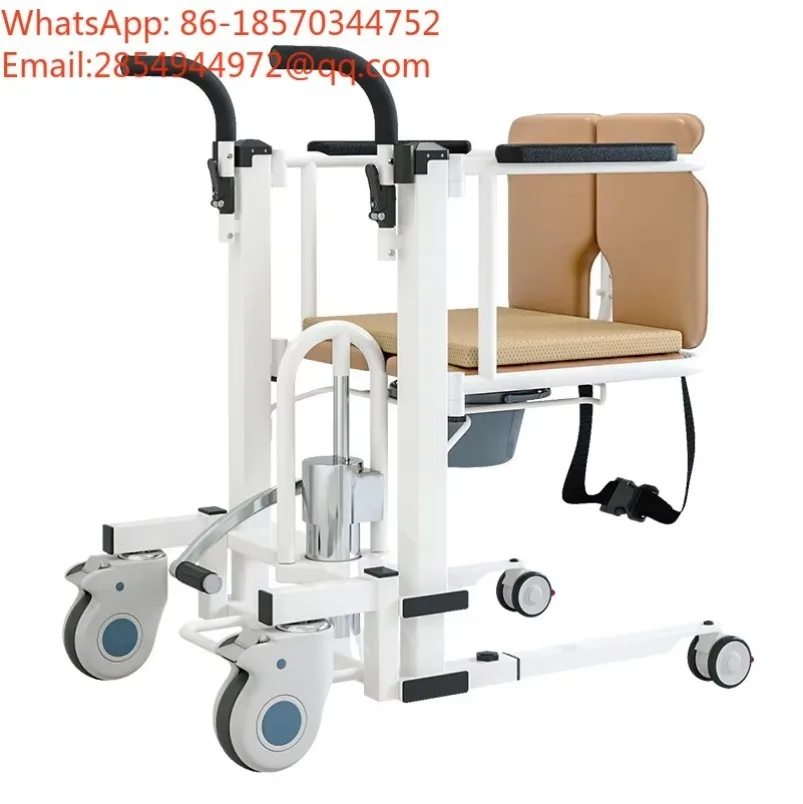 Hydraulic Elderly Care Toilet Cart with Multiple Functions for Transporting Paralyzed Elderly People and Assisting with Walking