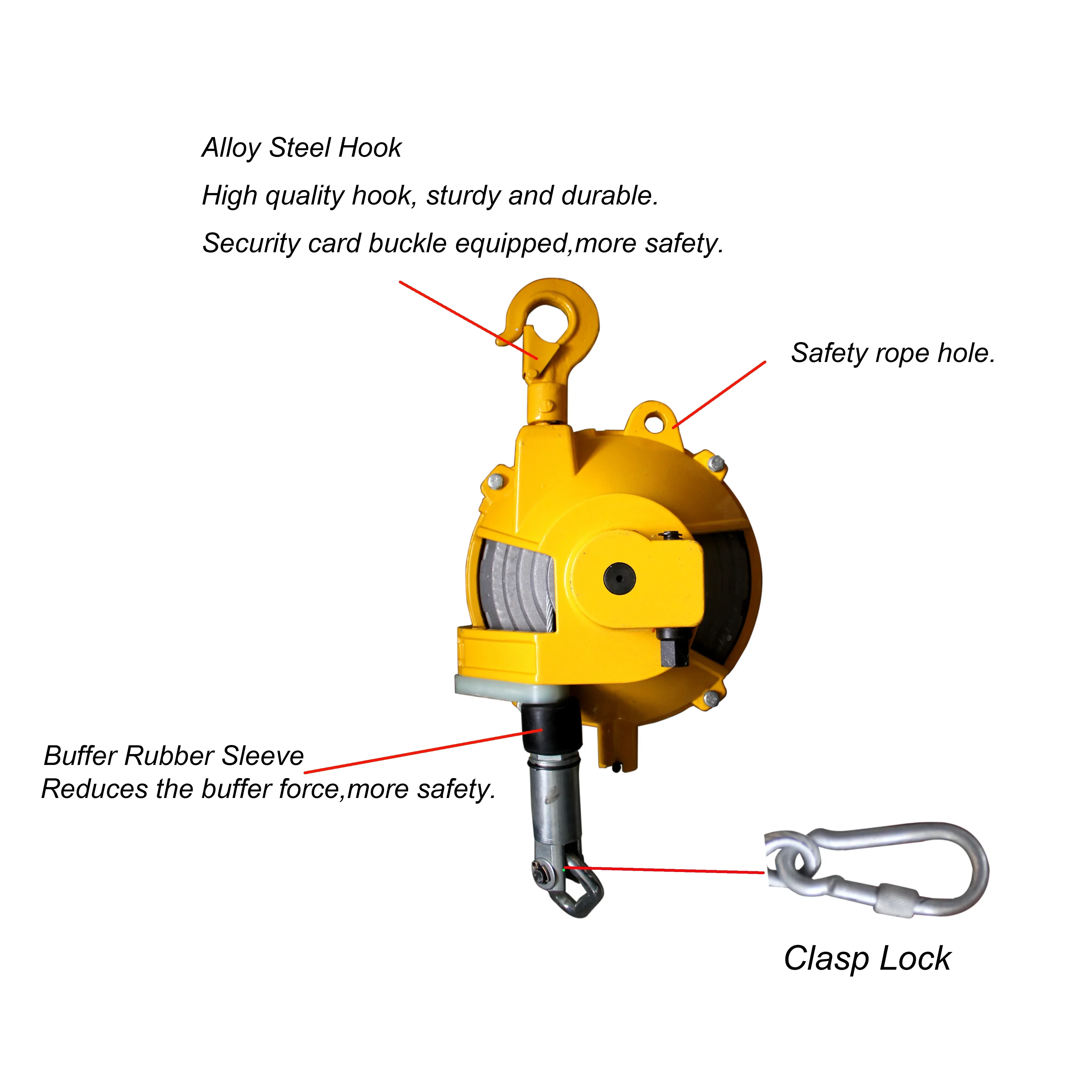 Équilibreur à ressort, 22-30 kg, équilibre flottant de type tour autobloquant, coque en alliage d'aluminium, outil auxiliaire de levage, usage industriel