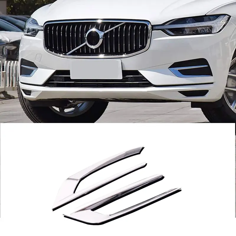 

Хромированные накладки на передние противотуманные фары из ABS-пластика, 2 шт., для VOLVO XC60 2018-2021, аксессуары для стайлинга экстерьера автомобиля