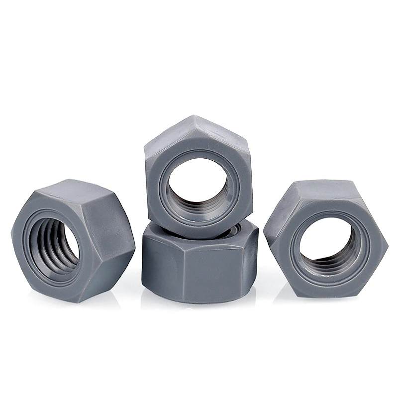 M2 M2.5 M3 M4 M5 M6 M8 M10 M12 M14 M16 M18 M20 DIN934 PVC Black Plastic Hexagon Nut Nylon Hexagon Screw Cap Anti-corrosion