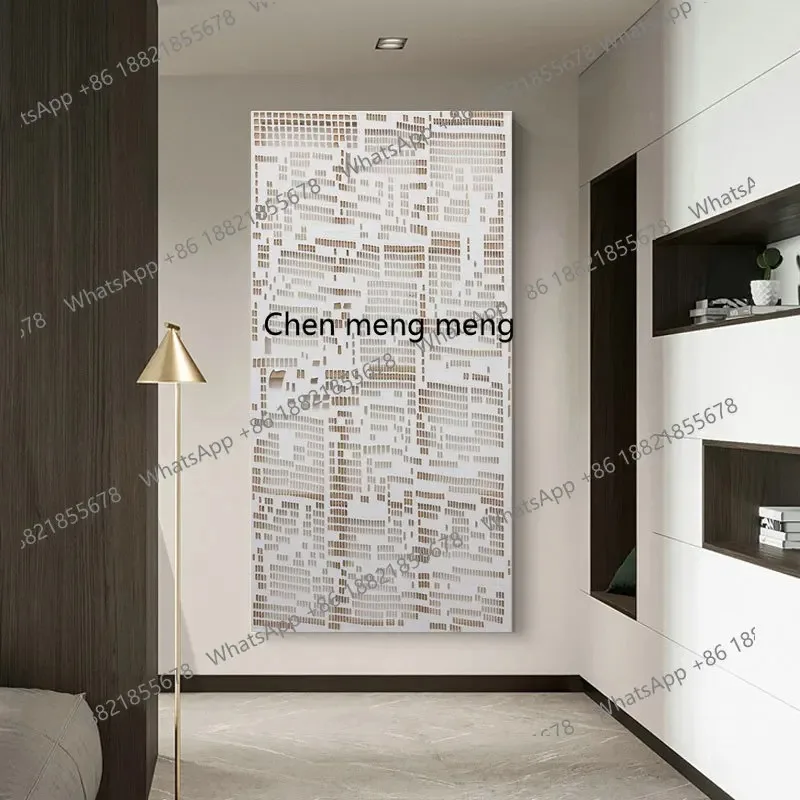 C56 Light luxury entrance modern decorative painting high-end abstract three-dimensional hollow mural corridor, painting