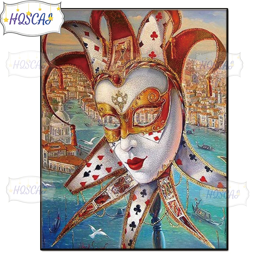 5D DIY Mask woman Diamond Painting Full Square round drill Home Decoration stitch cross diamond Embroidery Handcraft Art Kits