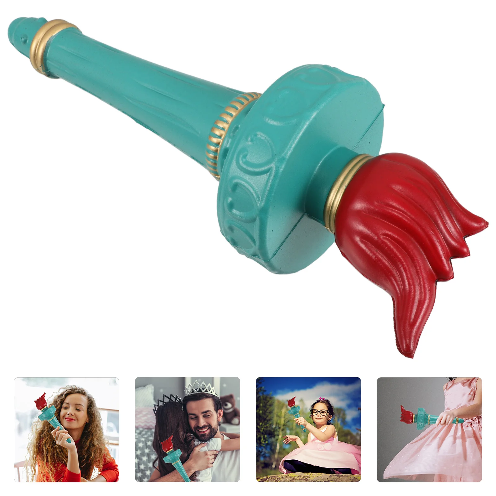 Estátua da liberdade tocha prop céu-azul independência dia traje acessório para 4 de julho celebrações cosplay festa papel