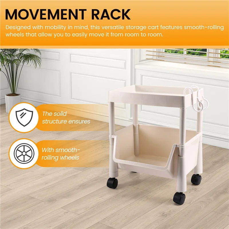

AS94-Movable Bookshelf Storage Rack Children's Toy Storage Rack Multi-Layer Household Trolley