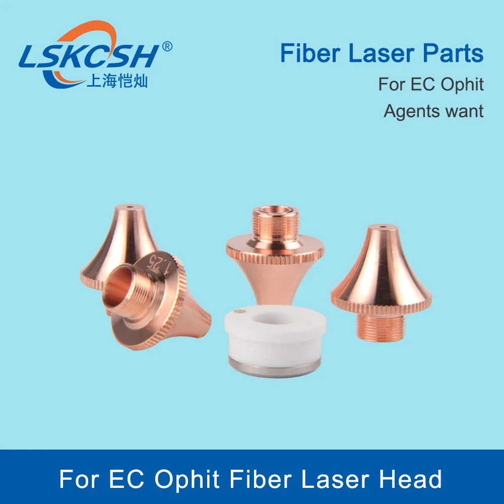  10Pcs/Lot EC Ophit Laser Nozzle Single Layer Double Layer 0.8-4.0mm M9 Ceramic Holder For EC Ophit  Laser Cutting Head